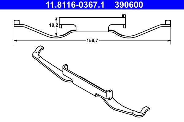 ATE Feder, Bremssattel 11.8116-0367.1