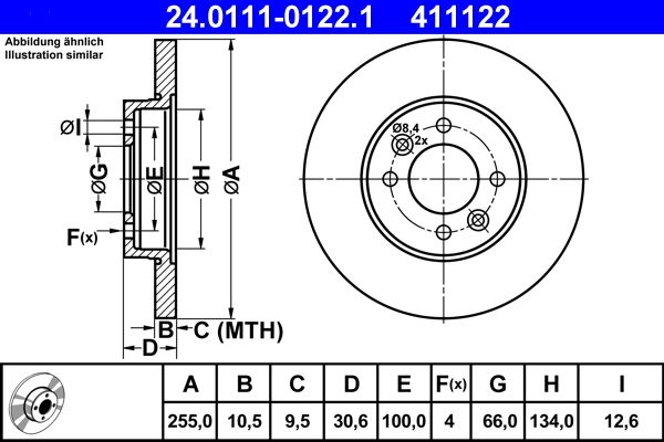 2x ATE Brake Disc
