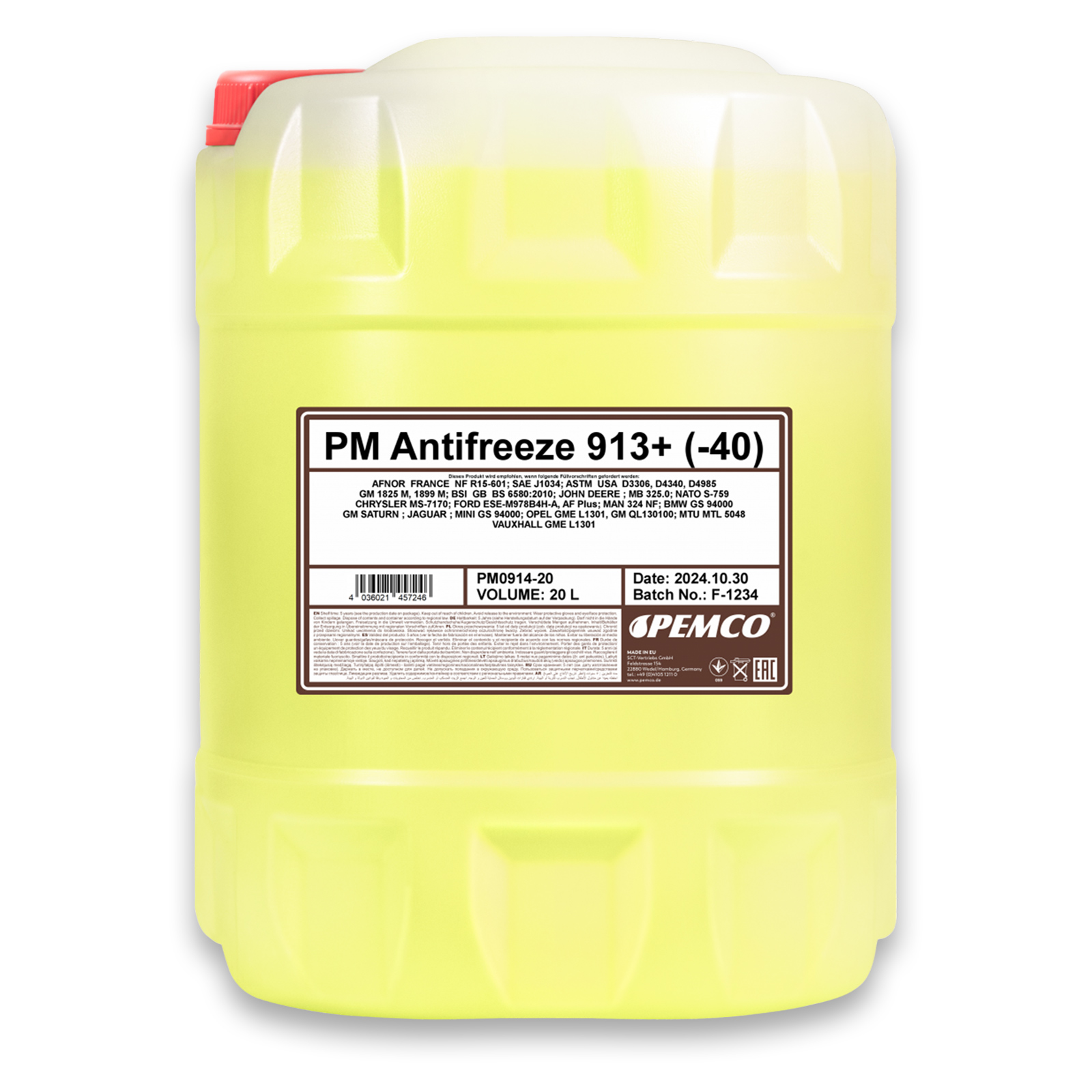 20L Pemco Antifreeze 913+ (-40) K&uuml;hlerfrostschutz
