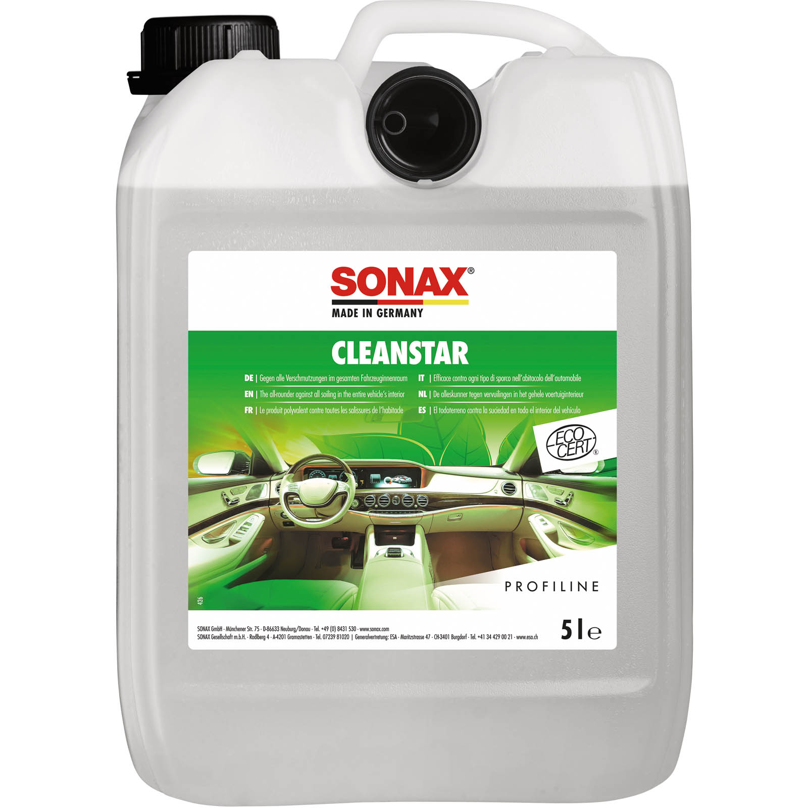 3x 5L SONAX CleanStar Ecocert f&uuml;r Echt-, Acryl-und Plexiglas 02535050