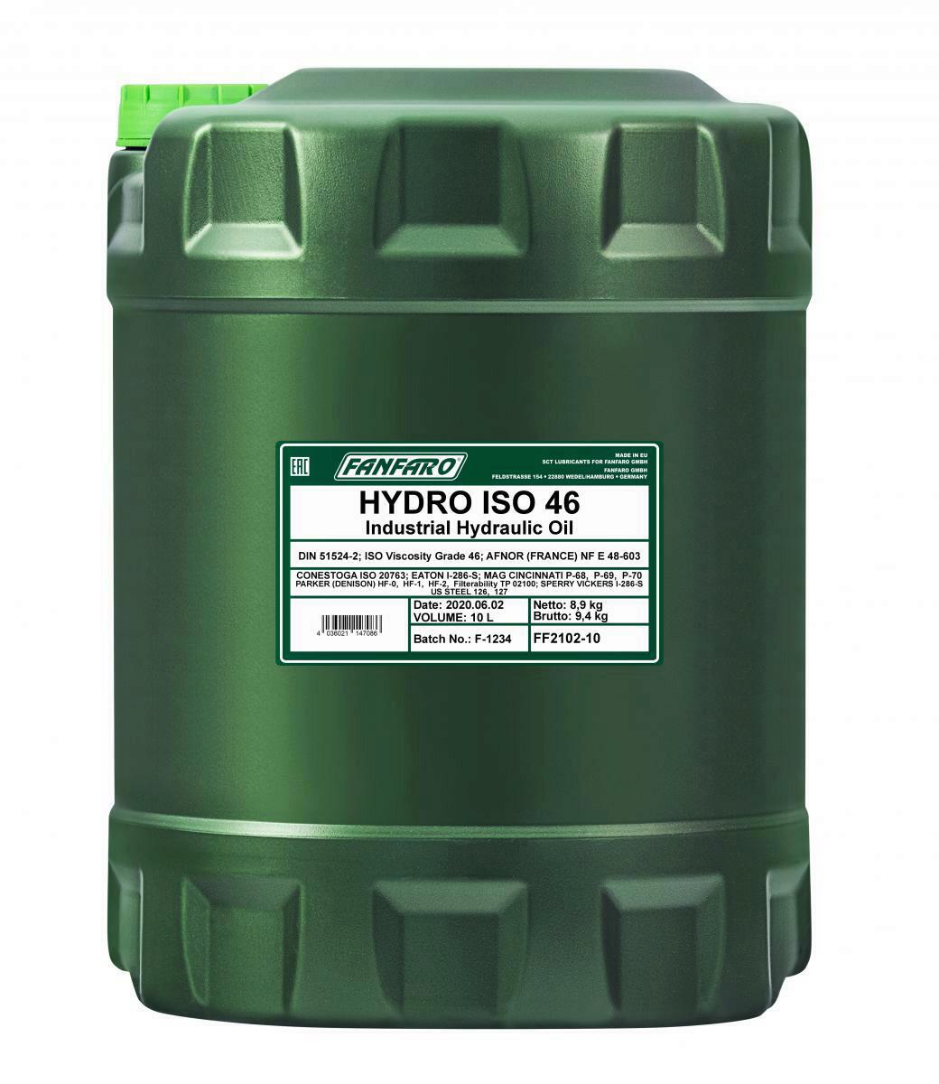 10L Fanfaro Hydraulik&ouml;l Hydro ISO 46 Industrie &Ouml;l Mineral&ouml;l Schmiermittel FF2102-10