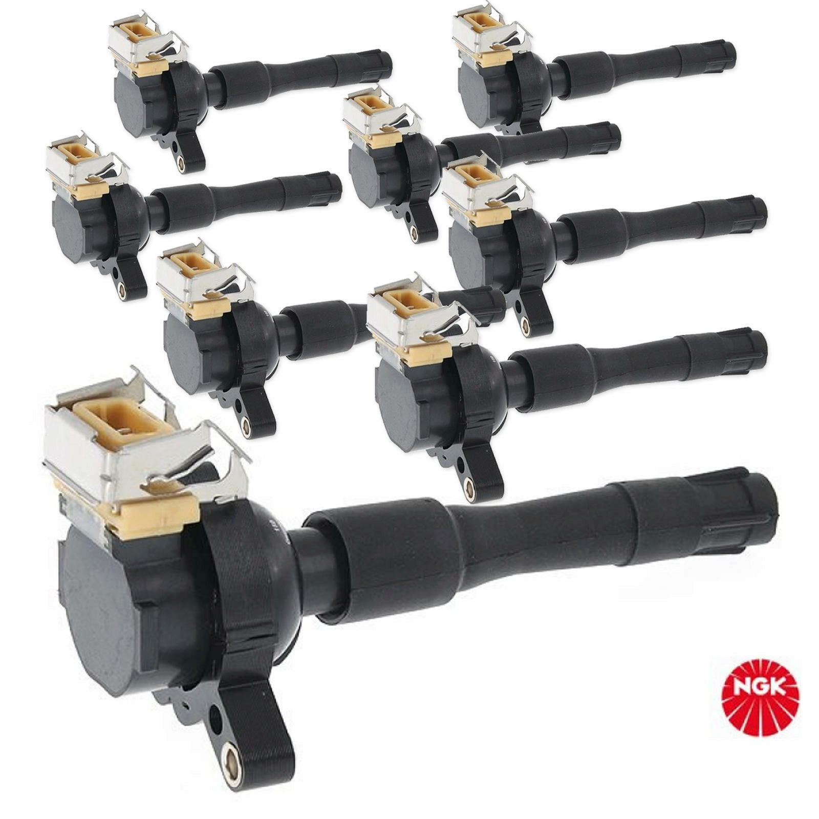 8x NGK Z&uuml;ndspule 3-polig passend f&uuml;r BMW 5 523 i M52 B25 BMW 3 320 i M54 B22