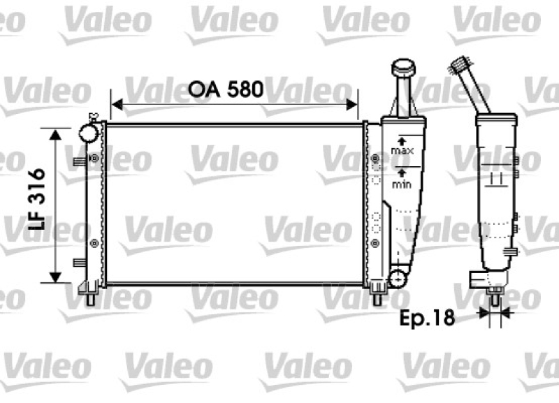 VALEO K&uuml;hler, Motork&uuml;hlung 734363