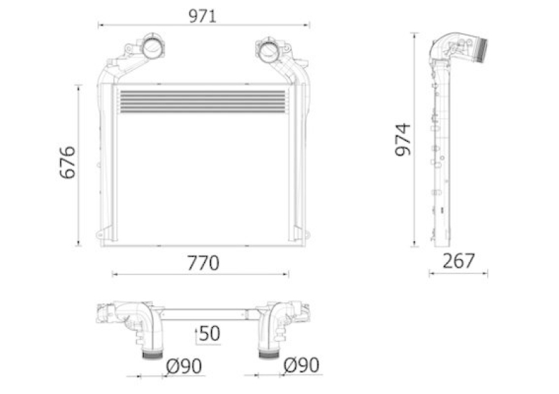 MAHLE Ladeluftk&uuml;hler BEHR *** PREMIUM LINE ***