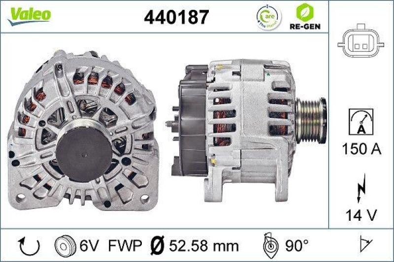 VALEO Alternator VALEO RE-GEN REMANUFACTURED