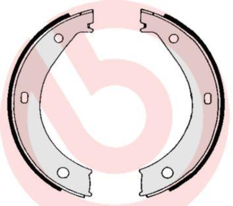 BREMBO Brake Shoe Set, parking brake ESSENTIAL LINE