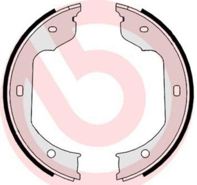 BREMBO Brake Shoe Set, parking brake