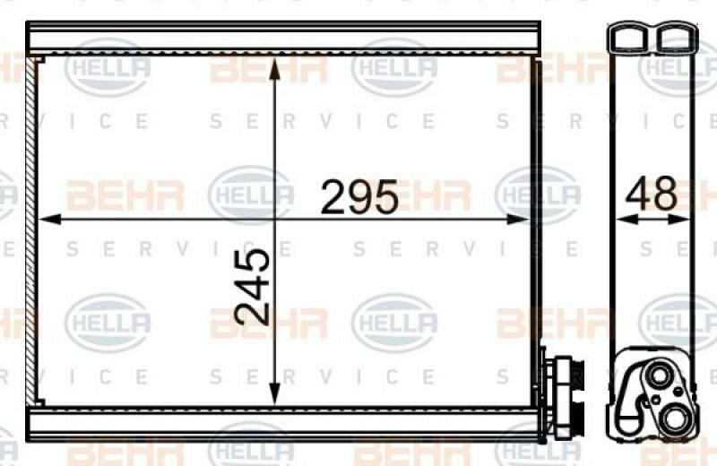 HELLA Verdampfer, Klimaanlage 8FV 351 330-044