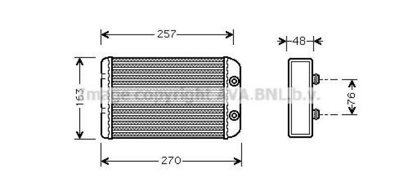 AVA QUALITY COOLING W&auml;rmetauscher, Innenraumheizung FT6254
