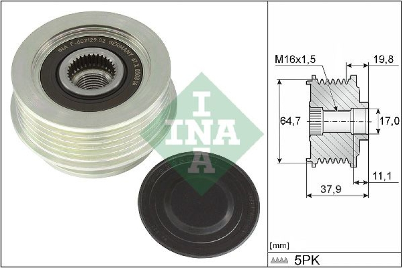 Schaeffler INA Generatorfreilauf 535 0370 10