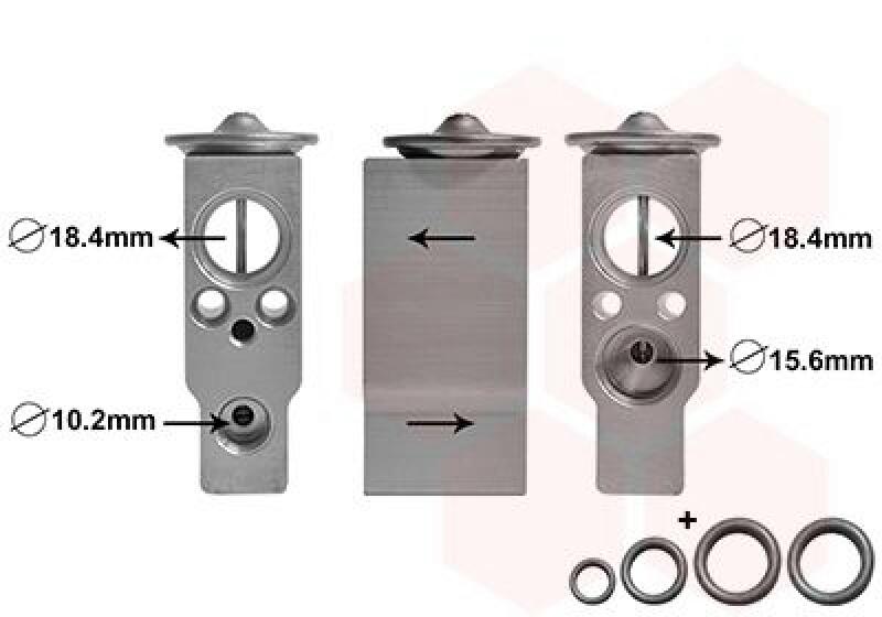 VAN WEZEL Expansion Valve, air conditioning