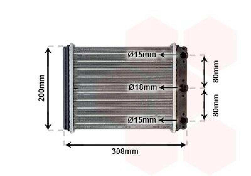 VAN WEZEL Heat Exchanger, interior heating