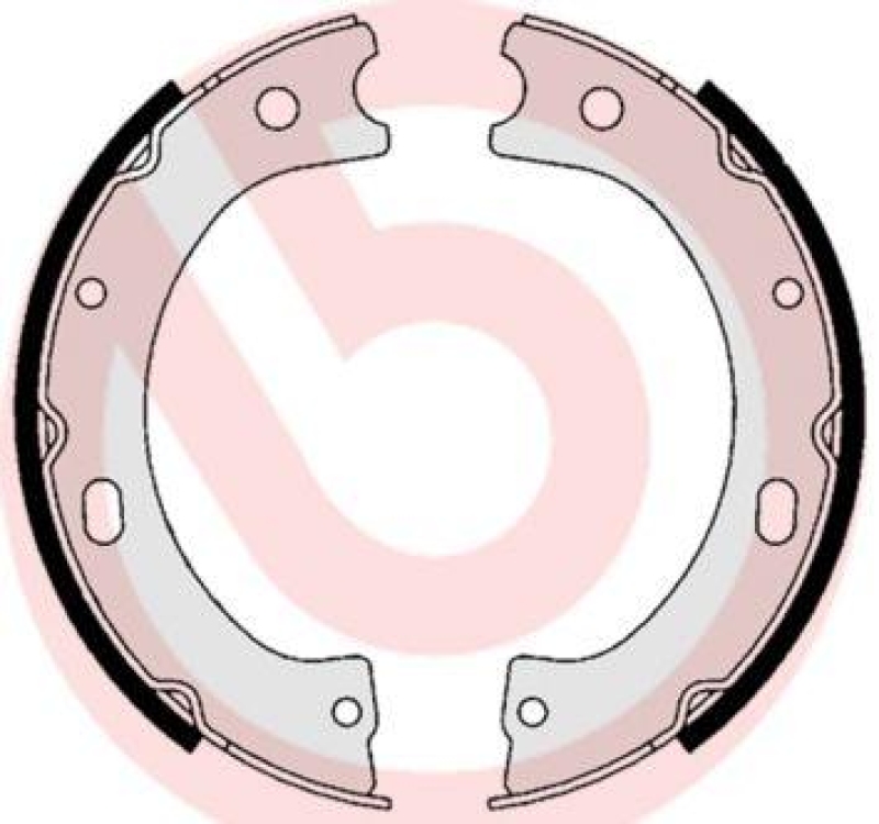 BREMBO Brake Shoe Set, parking brake
