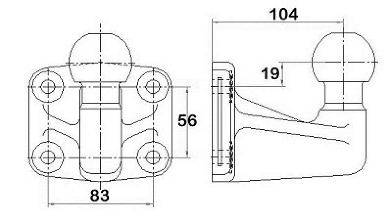 WESTFALIA Base Plate, trailer hitch