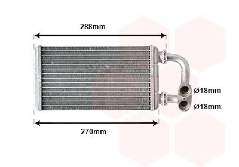 VAN WEZEL Heat Exchanger, interior heating