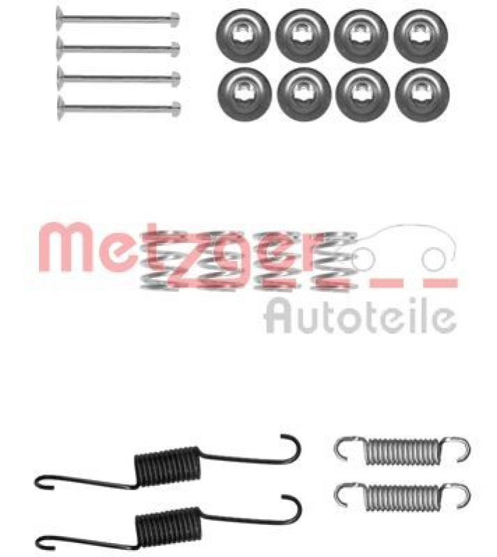 METZGER Accessory Kit, brake shoes GREENPARTS