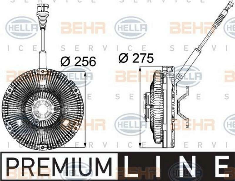 HELLA Clutch, radiator fan BEHR HELLA SERVICE *** PREMIUM LINE ***