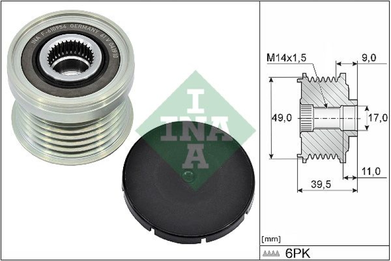 INA Alternator Freewheel Clutch