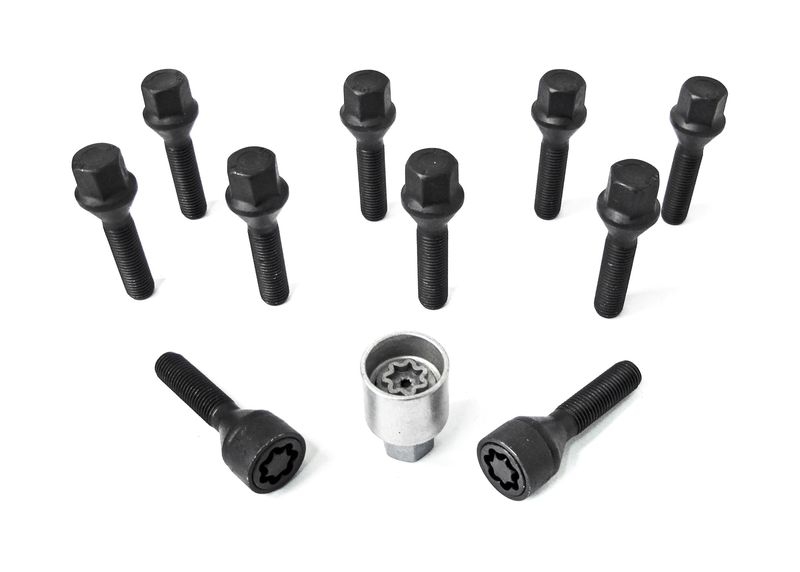 H&R Spezialfedern Radschraube Felgenschloss-Set M12 Kegelbund 60&deg; B1252801SET