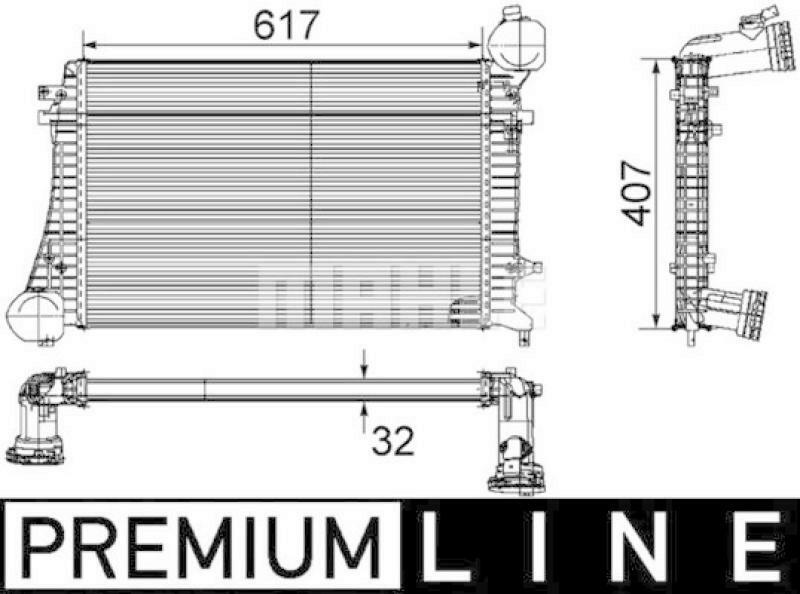 MAHLE Ladeluftk&uuml;hler PREMIUM LINE CI 162 000P
