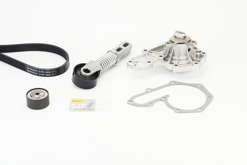 CONTINENTAL CTAM Water Pump + V-Ribbed Belt Kit