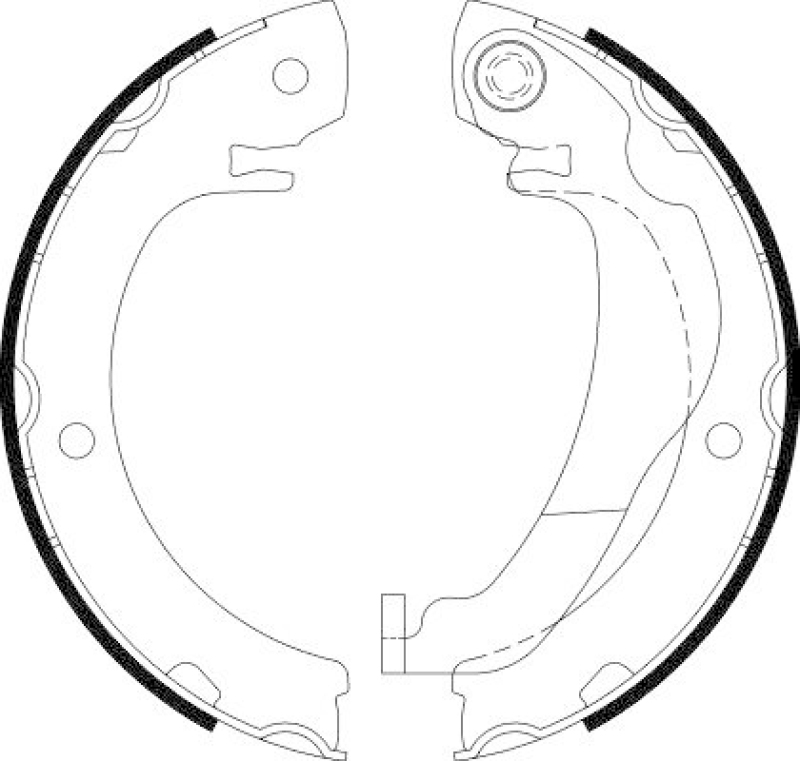 HELLA Brake Shoe Set, parking brake