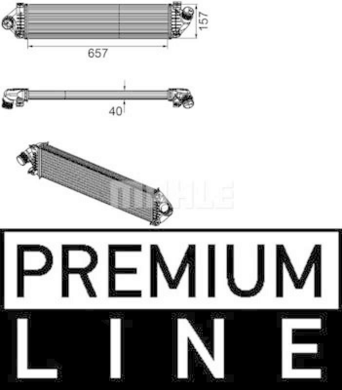MAHLE Ladeluftk&uuml;hler PREMIUM LINE CI 190 000P