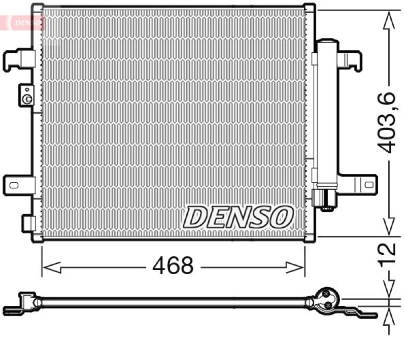 DENSO Kondensator, Klimaanlage DCN09124
