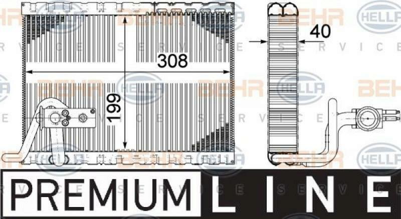 HELLA Verdampfer, Klimaanlage BEHR HELLA SERVICE *** PREMIUM LINE *** 8FV 351 331-501