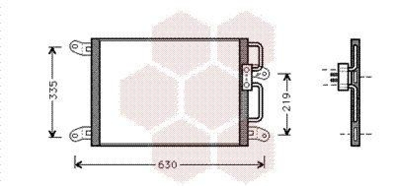 VAN WEZEL Kondensator, Klimaanlage 17005203