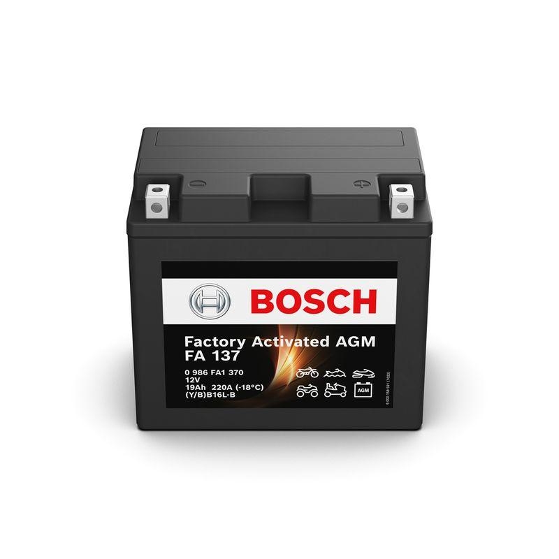 BOSCH Starterbatterie Factory Activated AGM 12V 19Ah 220A 0 986 FA1 370