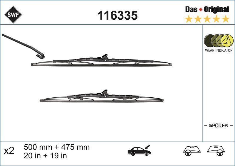 SWF Wischblatt DAS ORIGINAL SET 116335