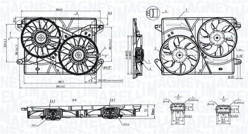 MAGNETI MARELLI L&uuml;fter, Motork&uuml;hlung 69422901010
