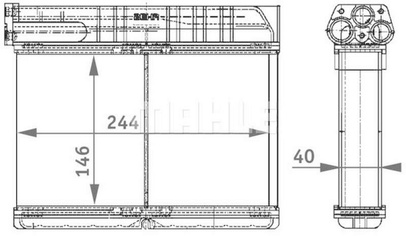 MAHLE Heat Exchanger, interior heating PREMIUM LINE