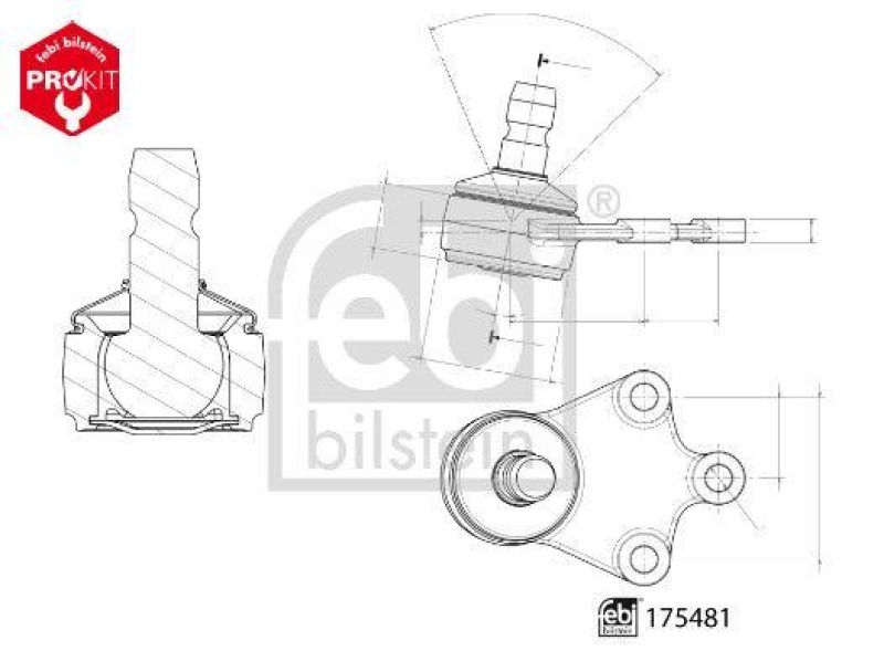 FEBI BILSTEIN Trag-/F&uuml;hrungsgelenk ProKit