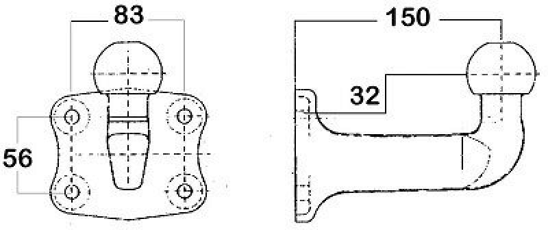 WESTFALIA Anschraubplatte, Anh&auml;ngevorrichtung F40 329089600001