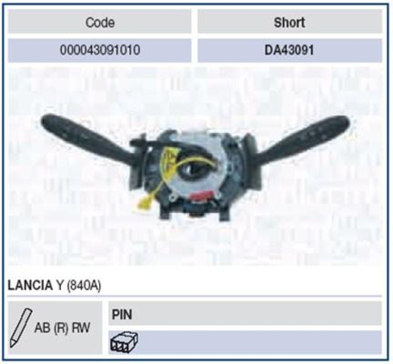 MAGNETI MARELLI Steering Column Switch