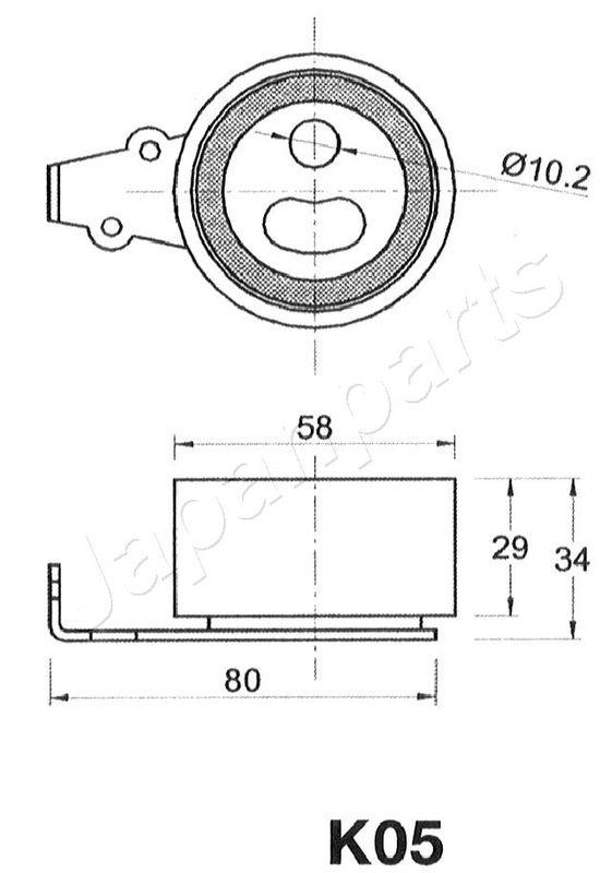 JAPANPARTS Riemenspanner, Zahnriemen BE-K05