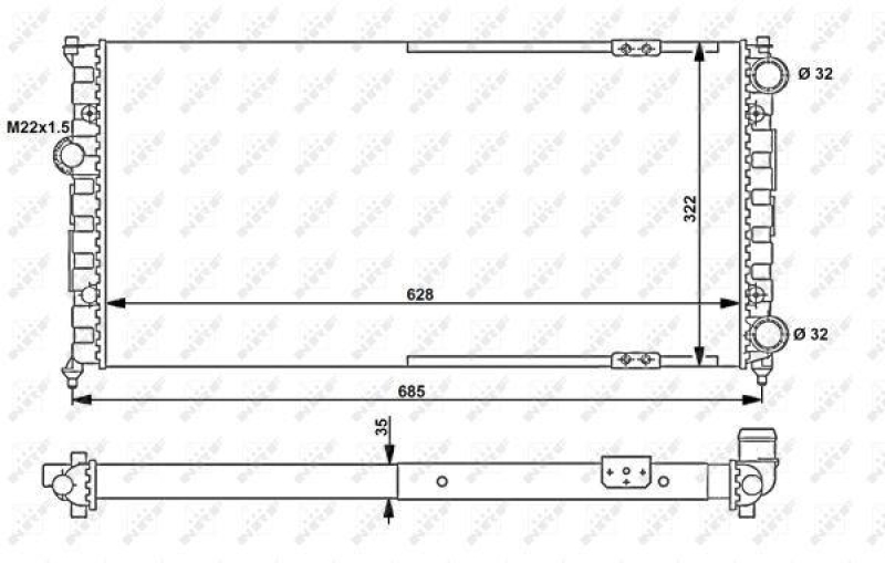 NRF Radiator, engine cooling